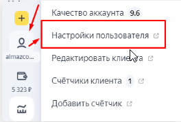 Данные рекламодателя в кабинете Директа
